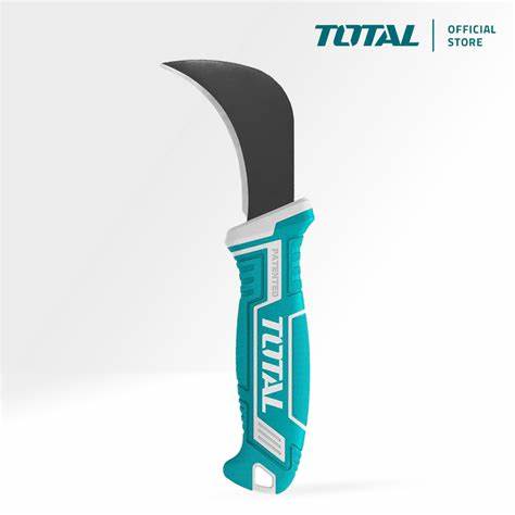 سكين زراعي معكوف للتقليم بشفرة فولاذية THT51886 من توتال | Total Hook Knife THT51886 Steel Blade