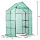 بيت بلاستيكي للحديقة صغير بأربع طبقات مع غطاء مقوى - Greenlife 4-Tier Walk-in Greenhouse with PE Cover