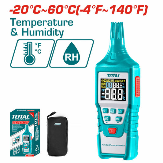 جهاز قياس الرطوبة ودرجة الحرارة الرقمي TOTAL TETHT01 – Digital Humidity & Temperature Meter
