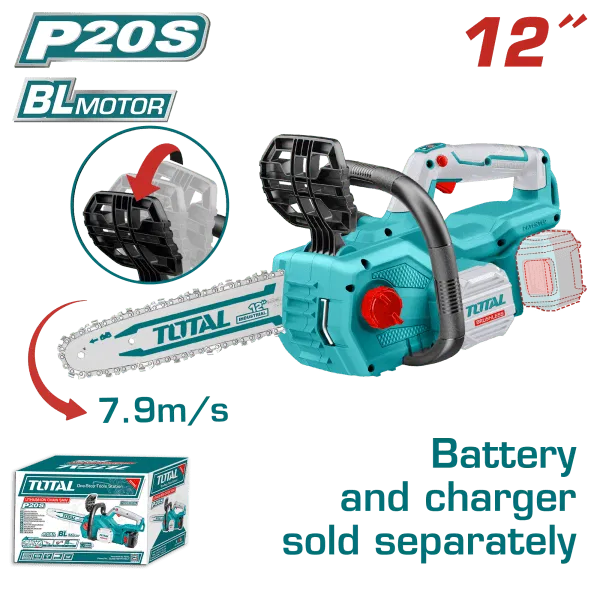منشار جنزير يعمل بالشحن 12 إنش من توتال - Total Cordless Chain Saw 12 In