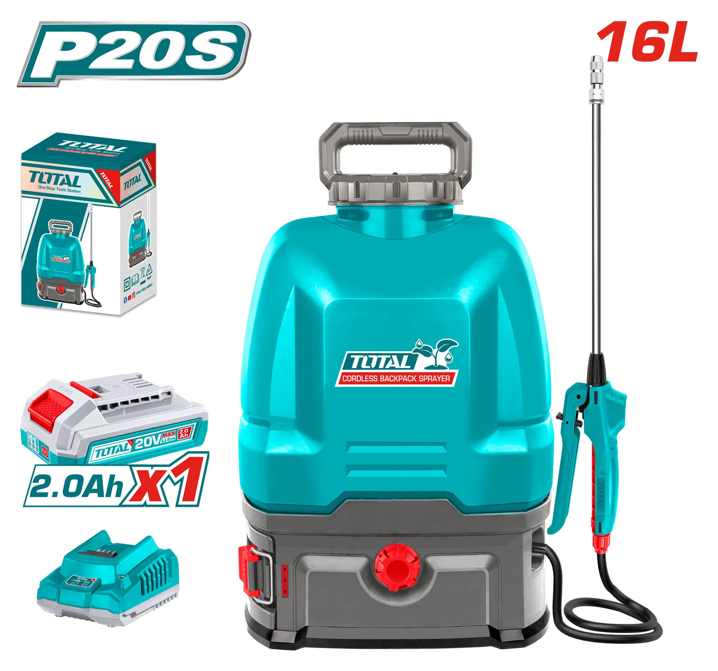مضخة رش شحن 16 لتر 20 فولت – 16L Cordless Sprayer 20V