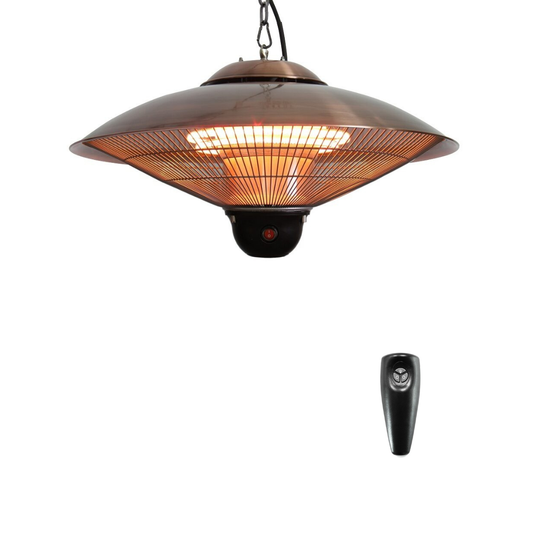 صوبة كهربائية معلقة 2100 واط مع ريموت تحكم وإضاءة - LED – Hanging Patio Heater 2100W with Remote & LED Light