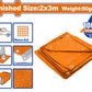 شادر بلاستيكي مقاوم للماء من بولي إيثيلين – مقاسات متعددة - Waterproof Polyethylene Tarp – Multiple Sizes