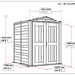 مخزن أدوات حديقة مقاوم للعوامل الجوية - YardMate Pent Plus Storage Shed