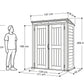 مخزن أدوات حديقة مقاوم للعوامل الجوية - YardMate Pent Plus Storage Shed