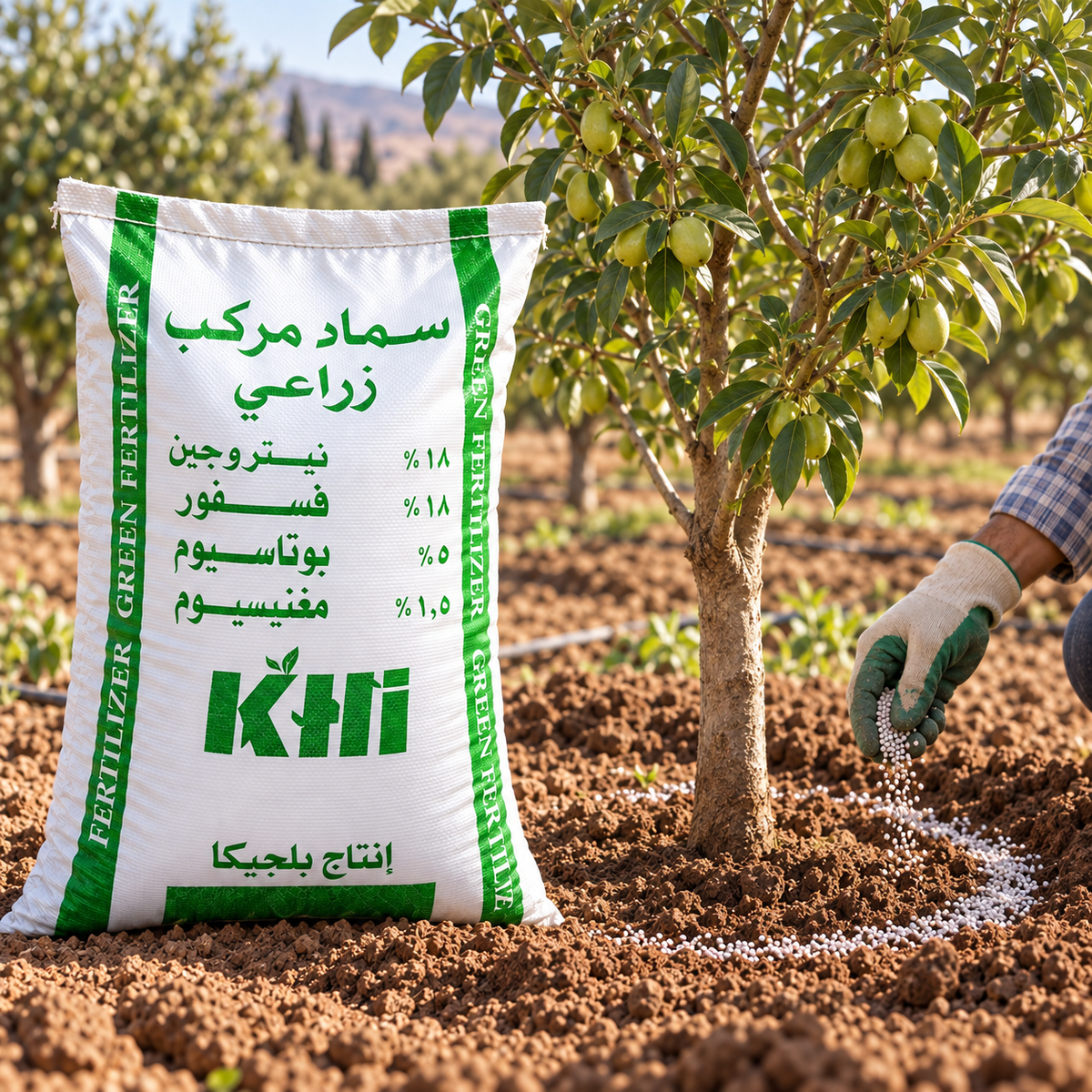 استخدام ميكافوز بلجيكي 25 كغ لتسميد الخضروات عبر التربة