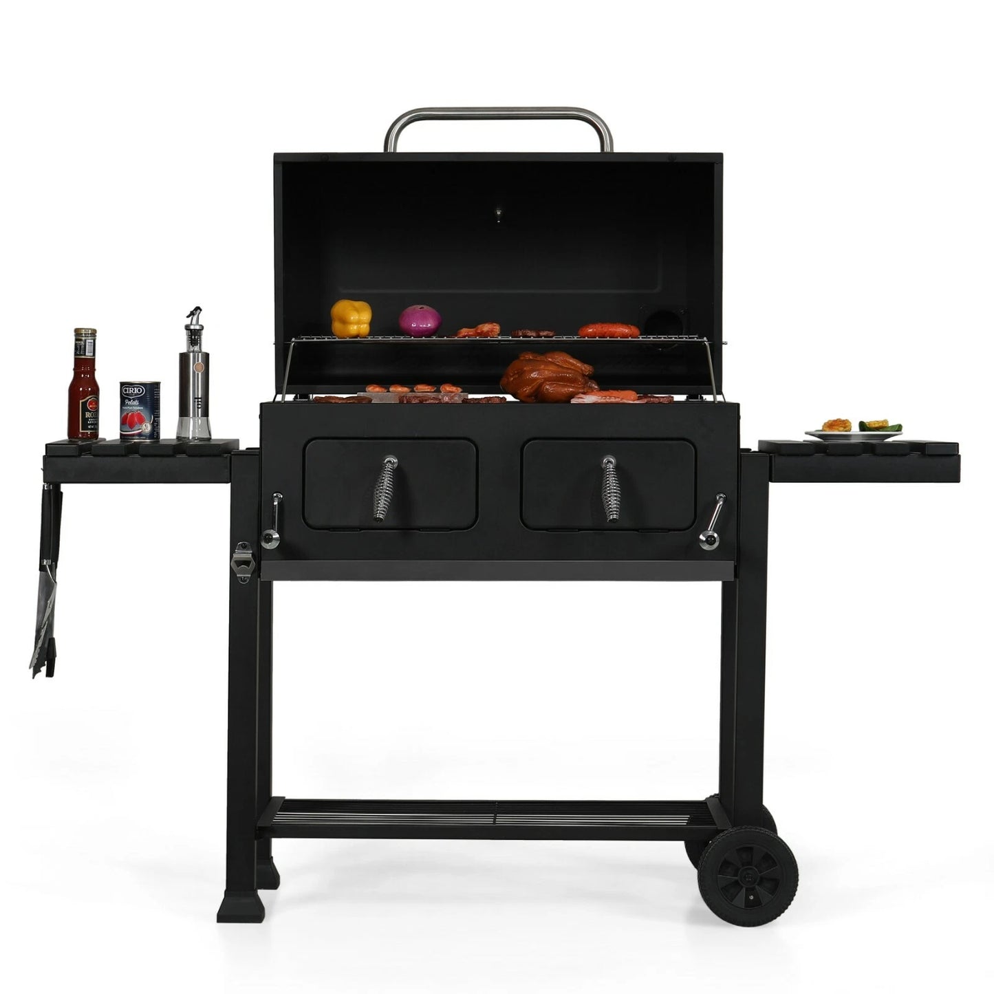مشوى فحم كبيرة متعددة المستويات Heavy-Duty Oversize Charcoal Grill