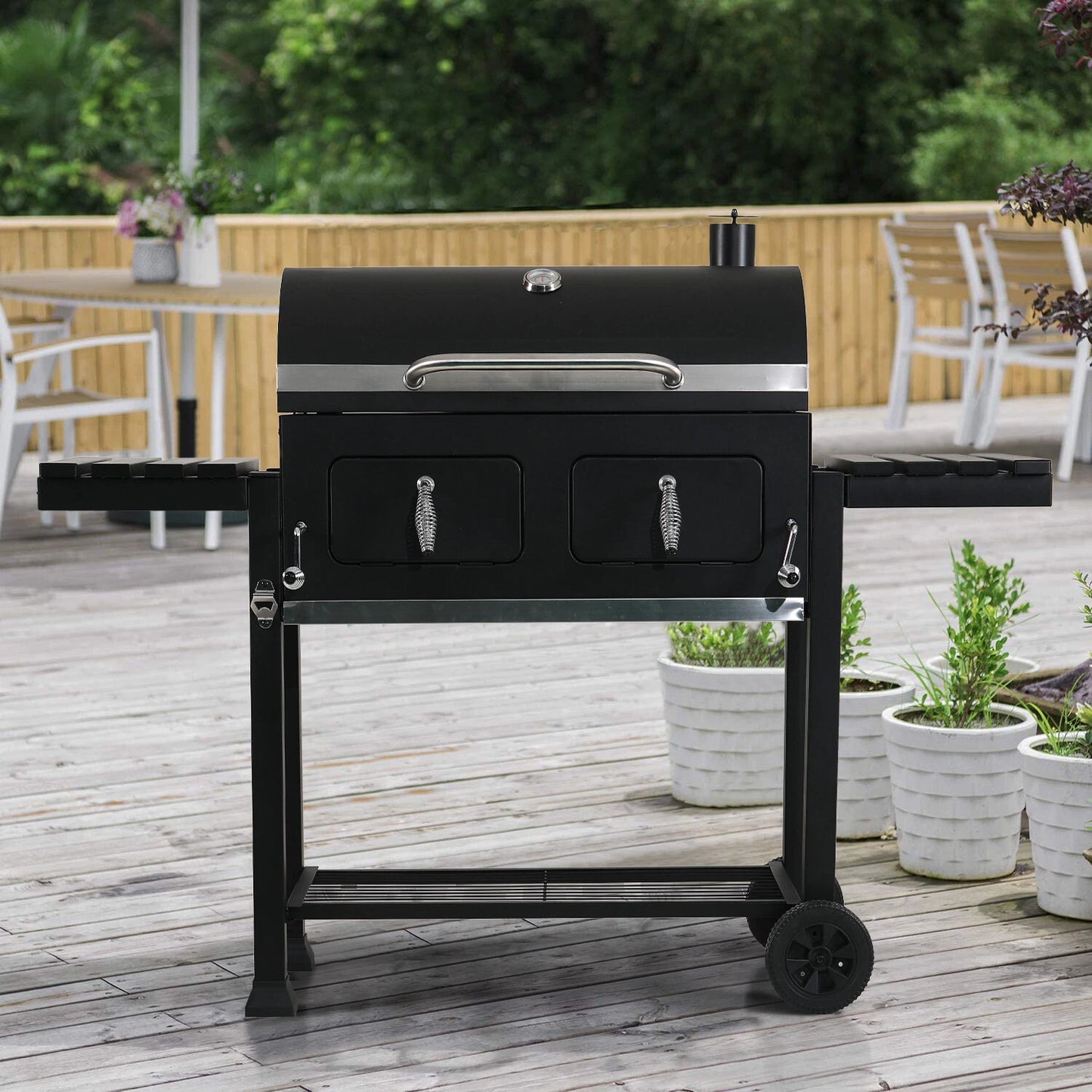 مشوى فحم كبيرة متعددة المستويات Heavy-Duty Oversize Charcoal Grill