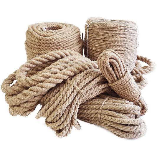 حبال جوت طبيعية متعددة المقاسات - Natural Jute Ropes 100m