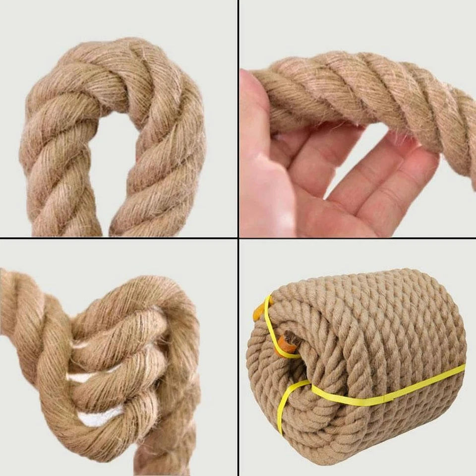 حبال جوت طبيعية متعددة المقاسات - Natural Jute Ropes 100m