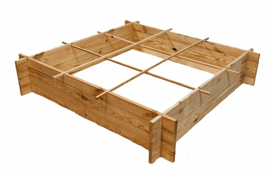 صندوق زراعة خشبي مرتفع 100×100 سم – Wooden Raised Garden Bed