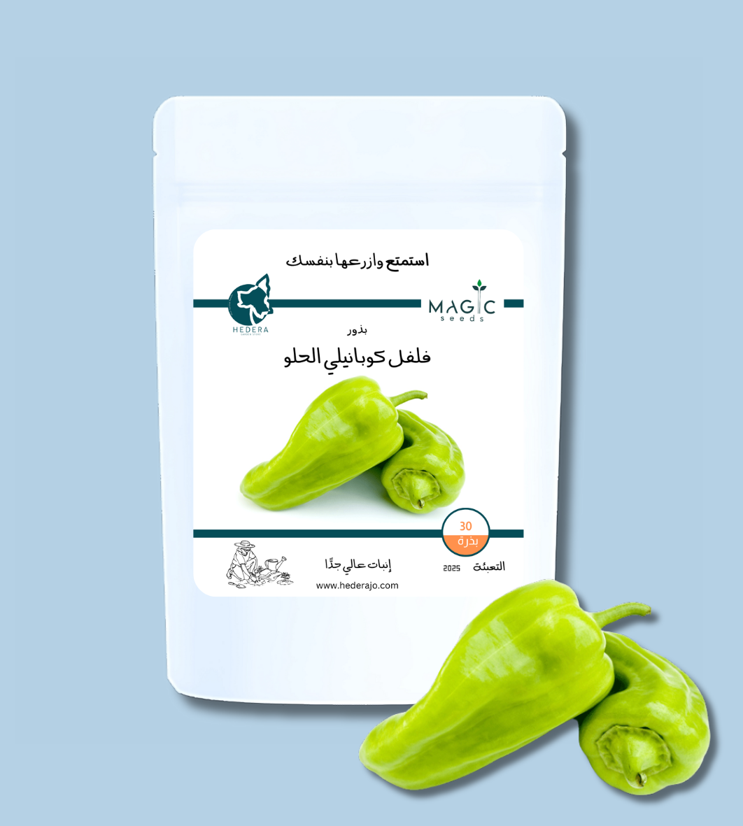 بذور فلفل كوبانيلي الحلو عالية الجودة – High Quality Sweet Cubanelle Pepper Seeds